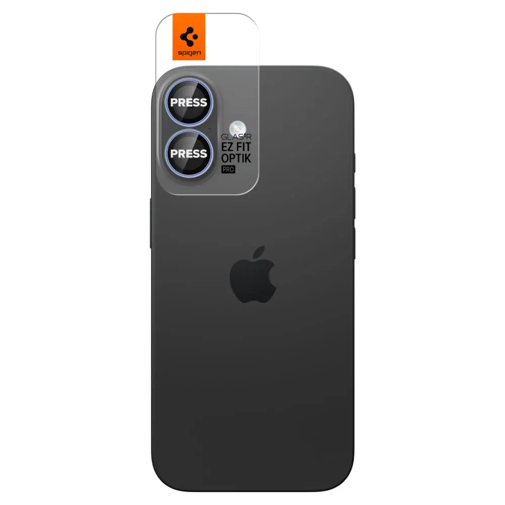 Spigen Optik Pro GLAS.TR "EZ FIT" kameraskydd 2-pack för iPhone 16 / 16 Plus / 17 - Blå, bild 2