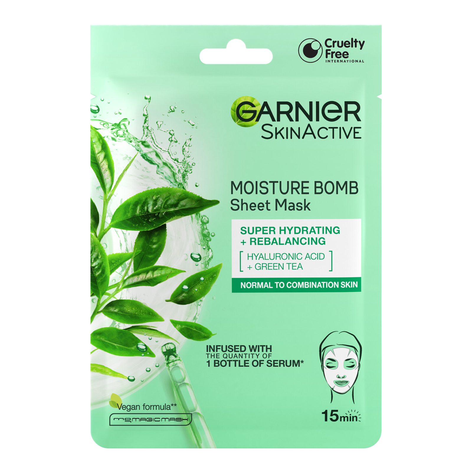 Garnier SkinActive Moisture Bomb Super Hydrating & Rebalancing Sheet Mask for Normal To Combination Skin