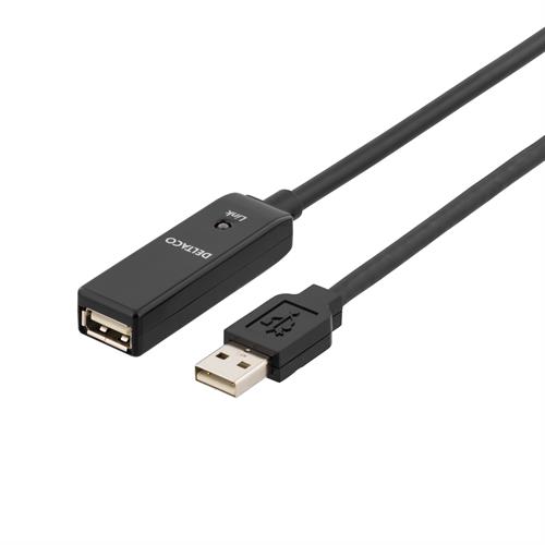 Förlängningskabel USB 2.0 aktiv, Deltaco Prime, 10 meter, bild 4