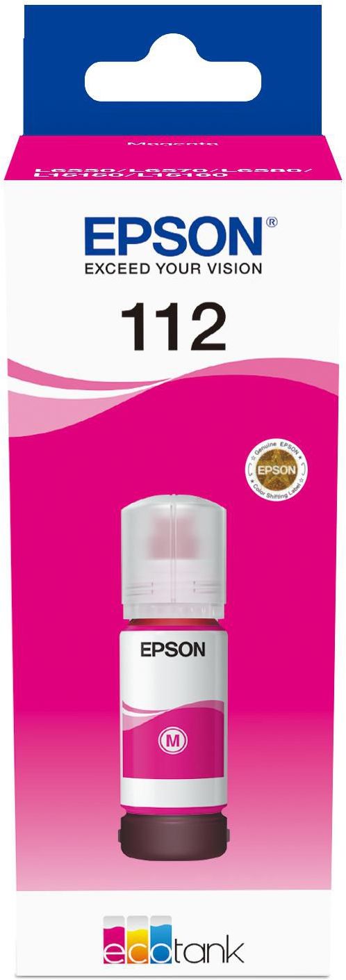 Epson EcoTank 112, Magenta, flaska 70ml, 6000 sidor, bild 2