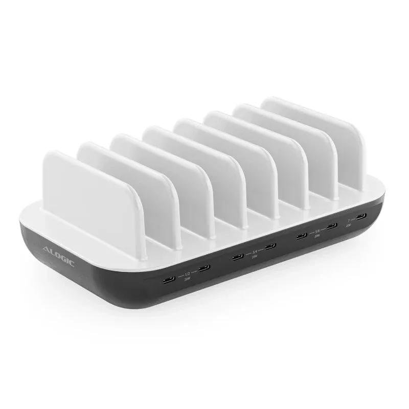 ALOGIC Powerfin 7-portars USB-C-laddstation för skrivbord