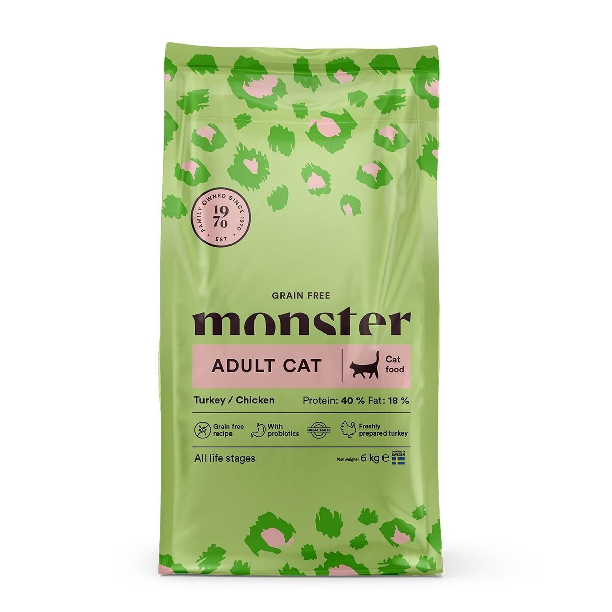 Monster Cat Adult Grain Free Turkey & Chicken Torrfoder till Katt 6 kg