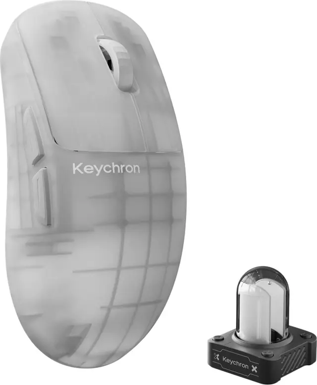 Keychron G6 HE 8K trådlös gamingmus (frosted ice)
