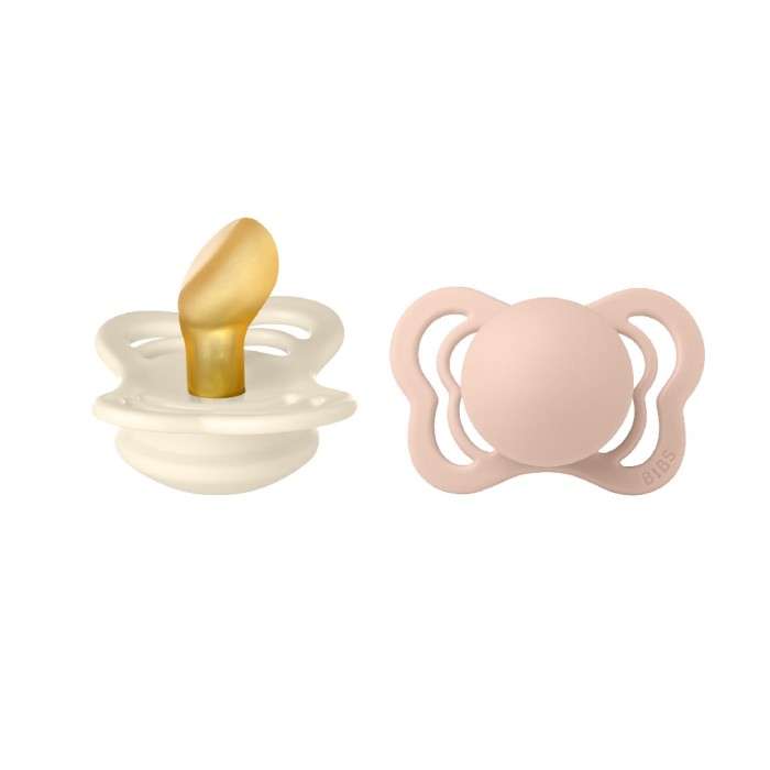 BIBS Couture 2-pack Latex Size 1 Ivory/Blush