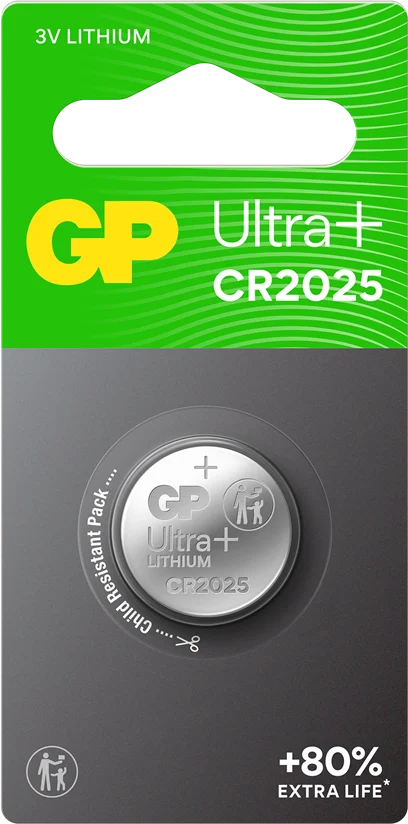 GP Litiumbatteri Knappcell CR2025 3V 1-P