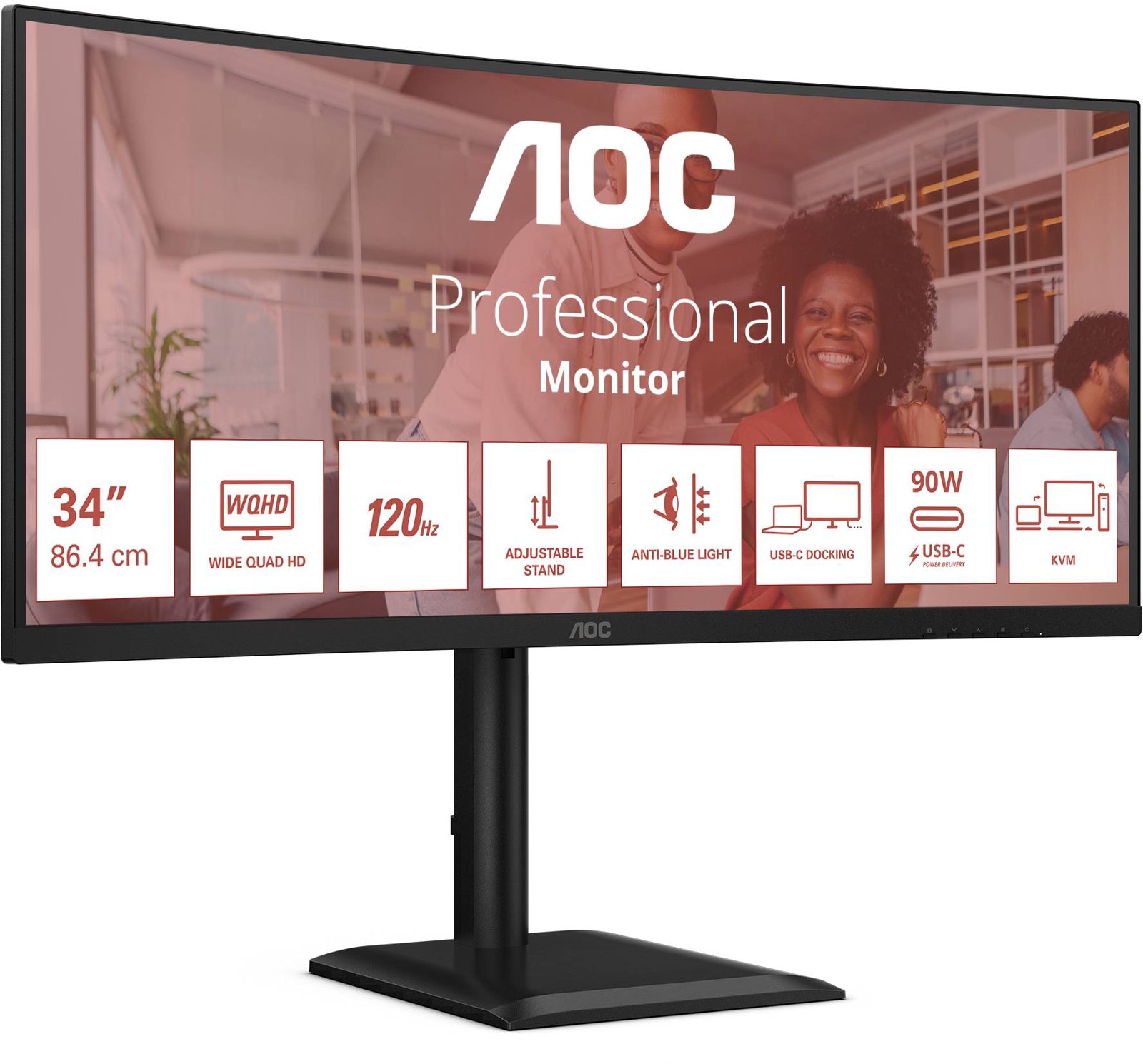 AOC CU34E4CV 34" UWQHD/VA/120Hz/4ms bildskärm, bild 5