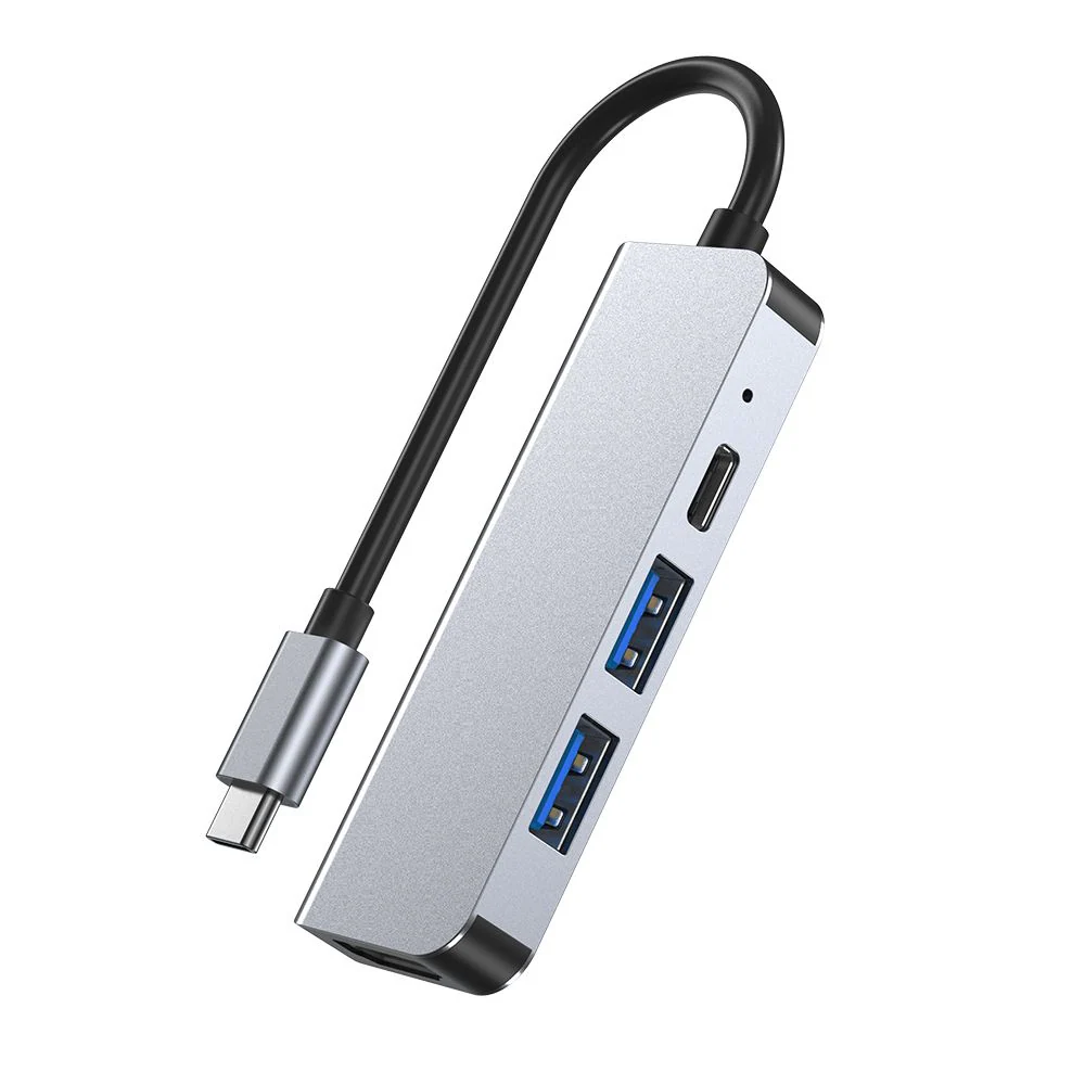 HUB Tech-Protect V2 4in1 USB-C - USB-A 3.0 / USB-A 2.0 / USB-C / HDMI - grå, bild 2