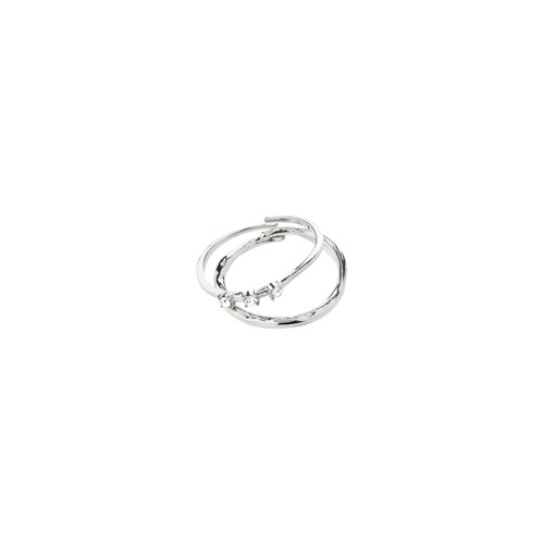 PILGRIM - IVARIN Rings 2-in-1 Set - Silver Plated