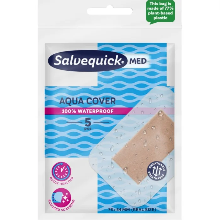 SalvequickMED Aqua Cover XL 7,6 x 5,4 cm, 5 st