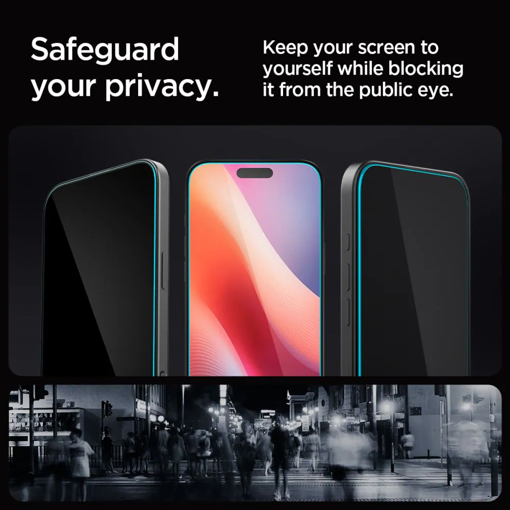 Spigen Glas.tR EZ Fit Privacy härdat glas för iPhone 16 Pro Max / 17 Pro Max - 2 st., bild 5
