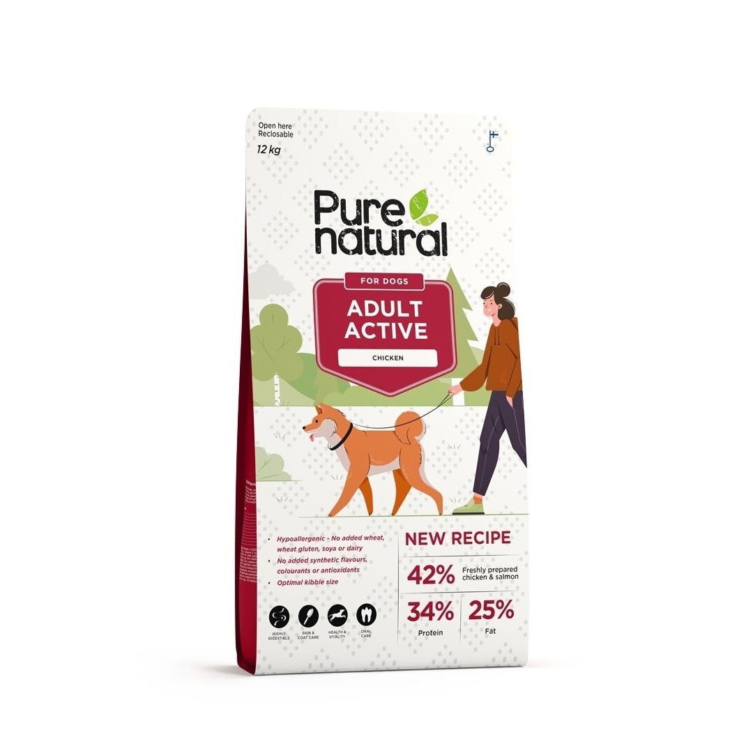 Purenatural Dog Active Torrfoder till Aktiva Hundar 12 kg
