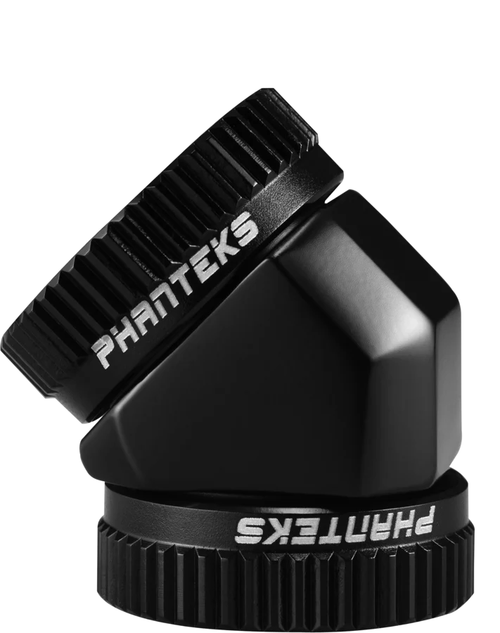 Phanteks 16mm Hard Tube Adapter 45° -Svart