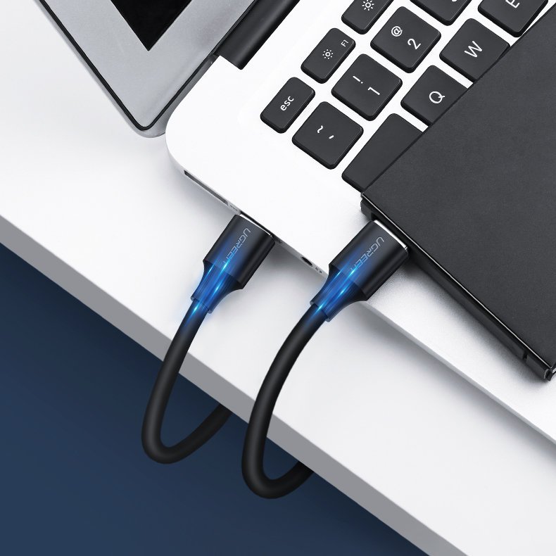 Ugreen-kabel USB 2.0 (hane) – USB 2.0 (hane) 1 m svart (US128 10309), bild 3