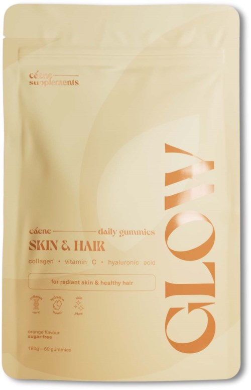 Caene Glow Skin & Hair Gummies 60 st, bild 3
