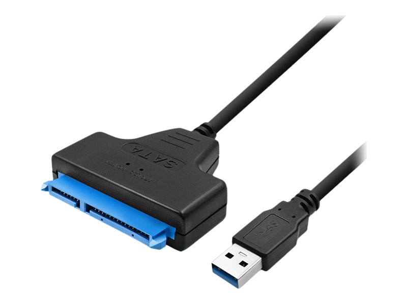 Qoltec 51855 USB 3.0 SATA-adapterkabel för 2,5 HDD/SSD, svart