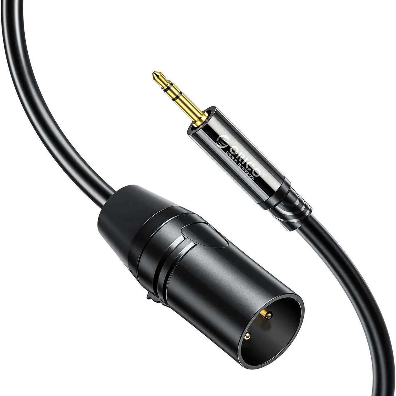 Orico AXKF ljudkabel, 3,5 mm minijack till XLR-hona, 5 m – svart