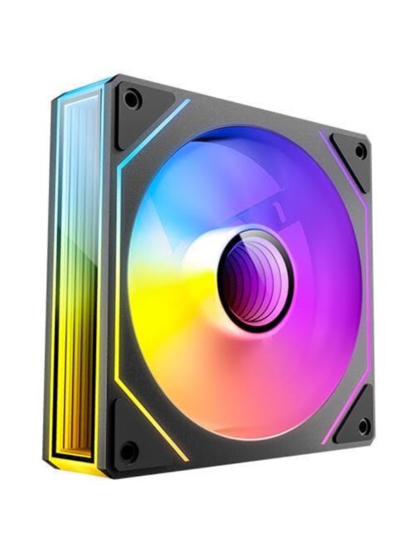 DUTZO INF 120 PWM ARGB Reverse - Chassi fläkt - 120mm - Svart med RGB LED - 29 dBA