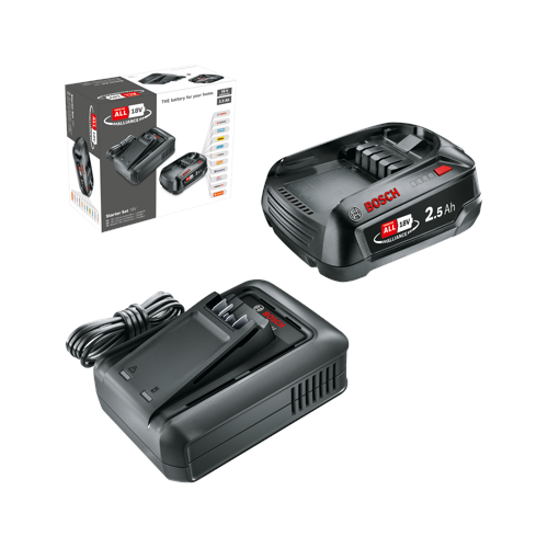 Bosch Home & Garden verktygsbatteri med laddare 2,5 Ah + AL 1830CV Li-Ion 2.5 Ah (1600A031T4)