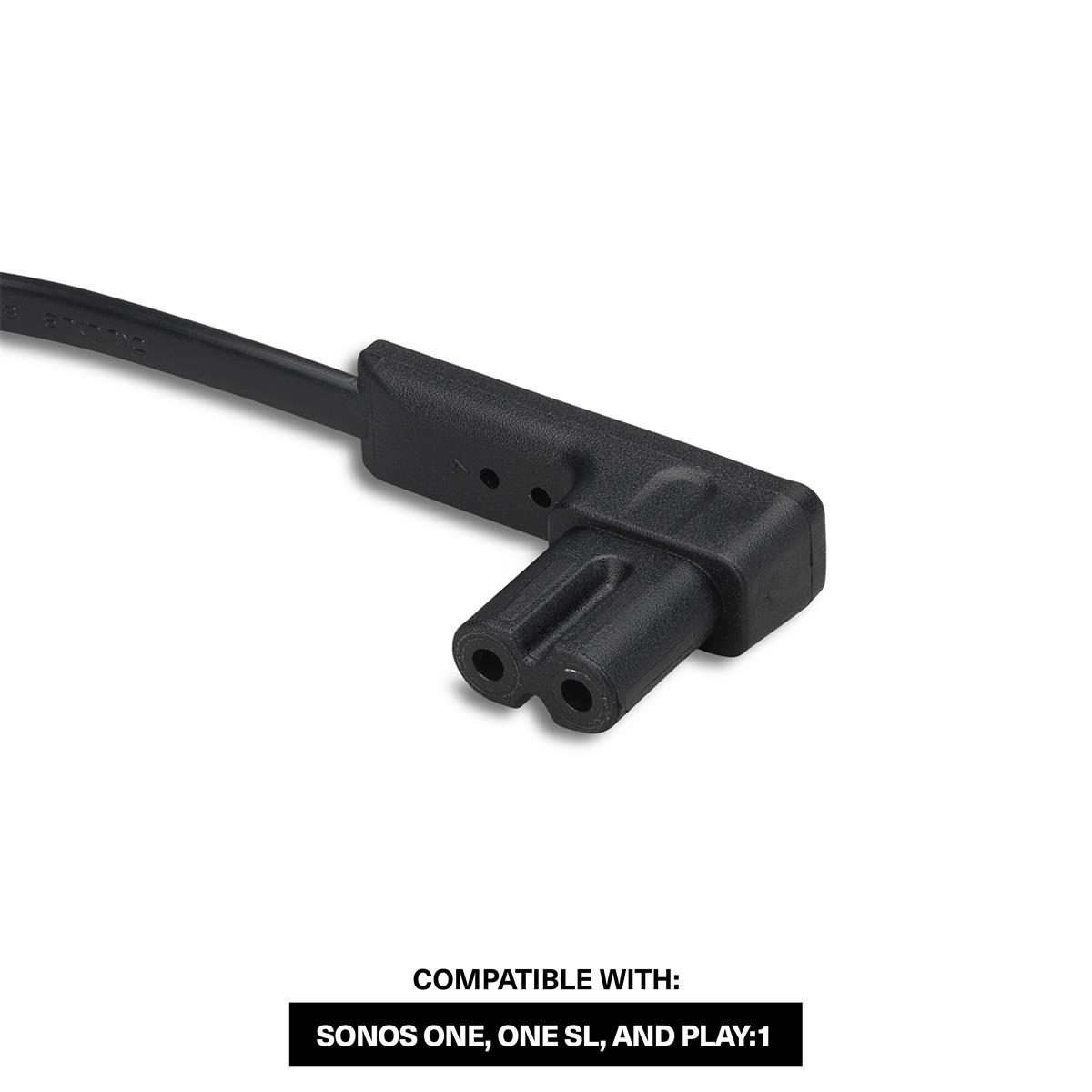 Flexson nätkabel Sonos Play 1 och Sonos One 0.35 M, svart