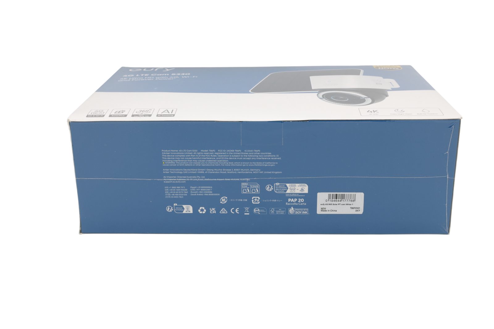 Eufy 4G LTE Cam S330 säkerhetskamera (vit), bild 2