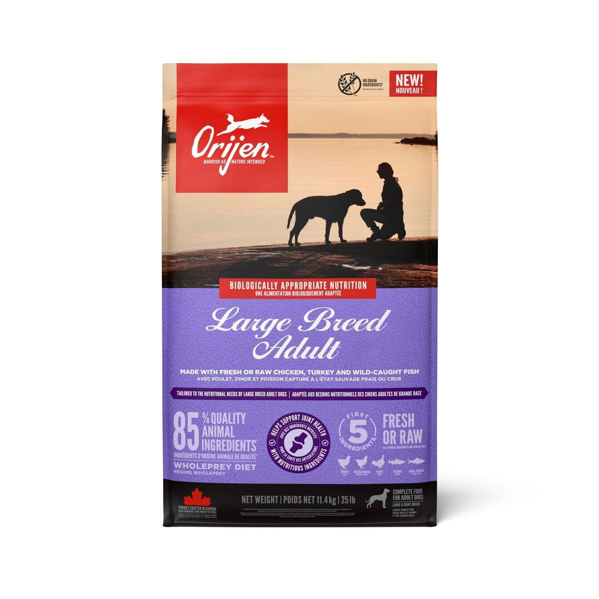 Orijen Dog Large Breed Adult Poultry & Fish Torrfoder till Hund 11,4 kg