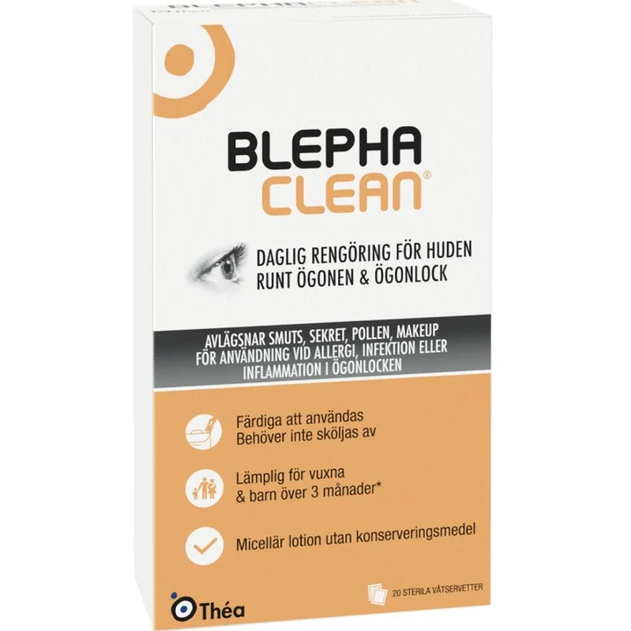 Blephaclean sterila våtservetter för ögon, 20 st