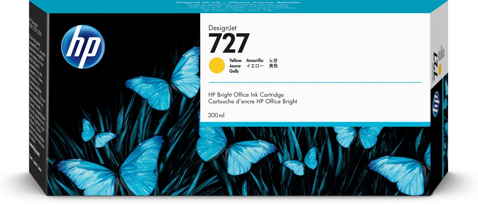 HP 727 Gul, 300 ml, bild 2