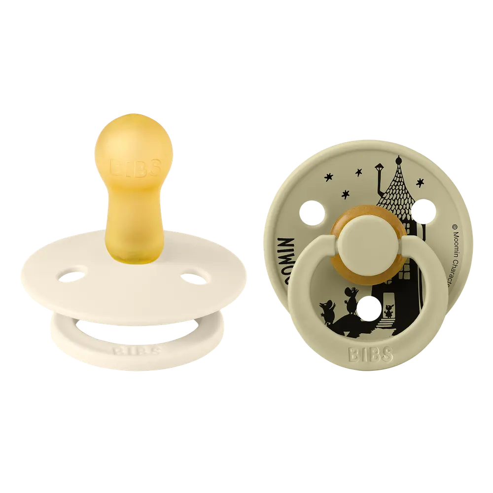 BIBS x Moomins Pacifier Colour Stinky 2-pack Latex Size 2 Ivory/Khaki, bild 3