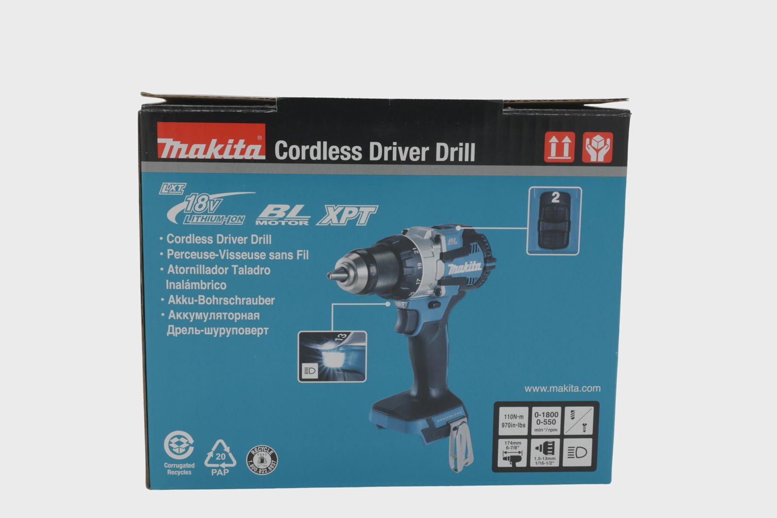 Makita DDF489Z borrskruvdragare 18 V 73/40 Nm, utan batteri - SOLO