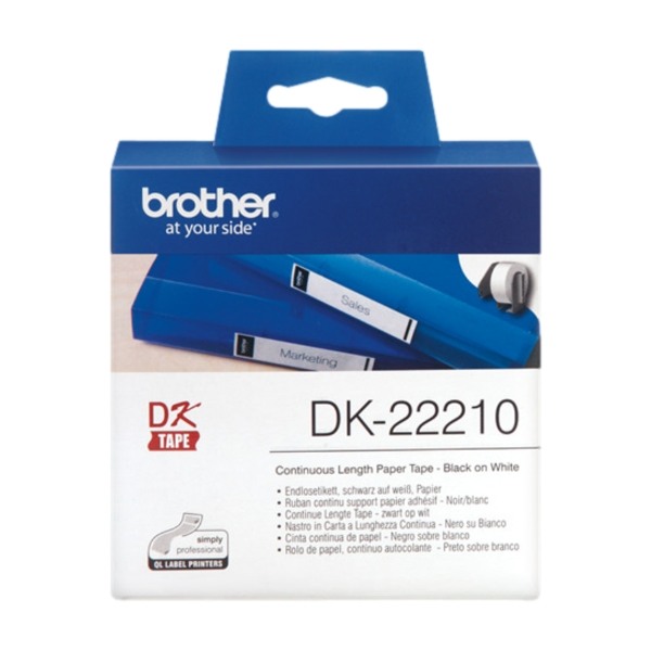 Brother Etiketter 29MMX30,48M, vit papperstape