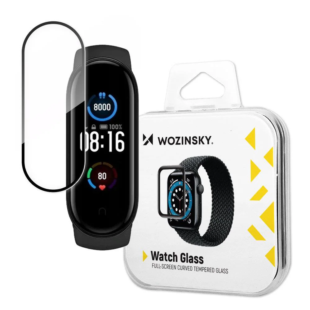 Wozinsky Watch Glass hybridglas för Xiaomi Mi Band 5 svart