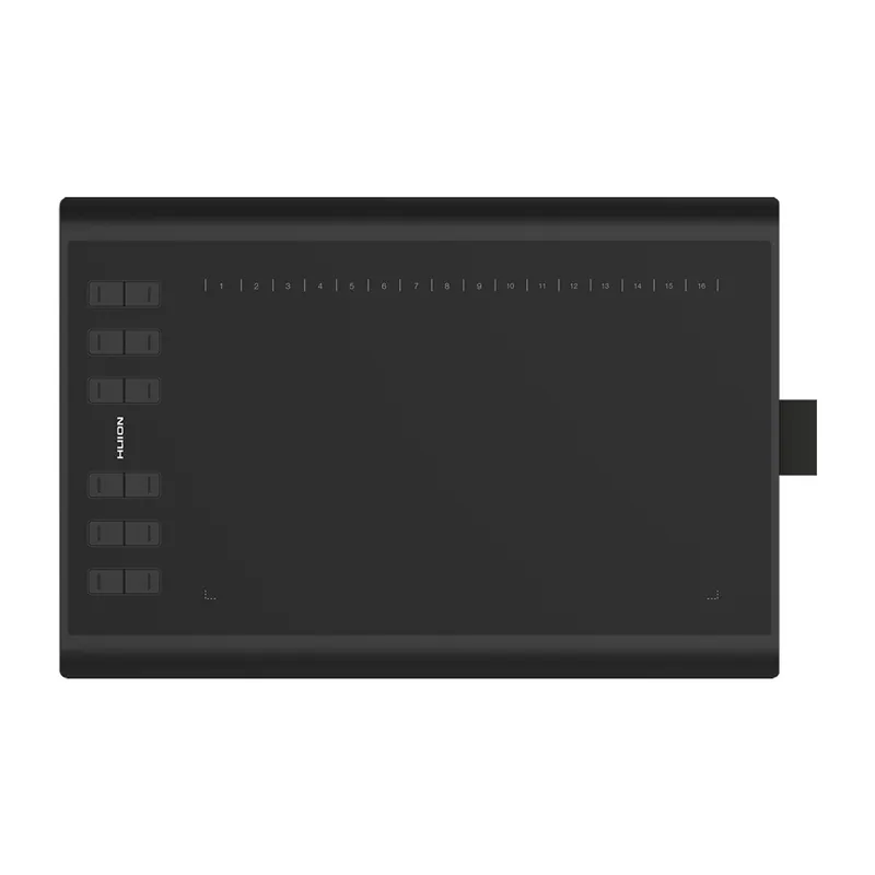 HUION H1060P, Kabel, 5080 lpi, 250 x 160 mm, USB, 1,5 cm, Svart