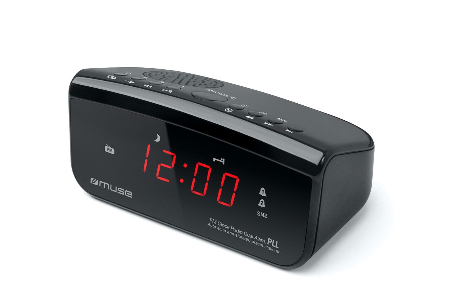 Muse M-12CR, Klockradio, Digital, FM, 87,5 - 108 MHz, LED, 1,52 cm (0.6)