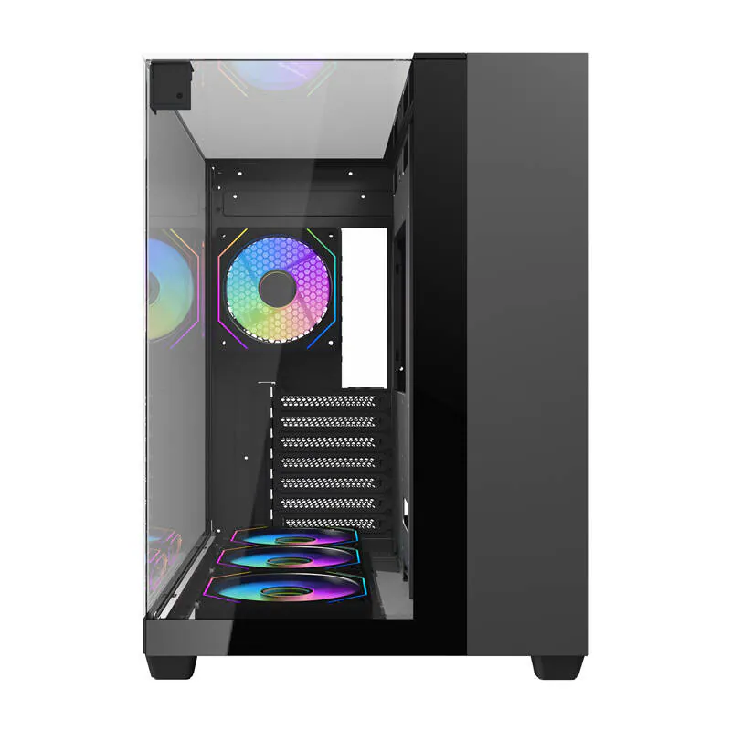 Darkflash TH285 computer case 4 fans (black) - Chassi - Miditower - Svart