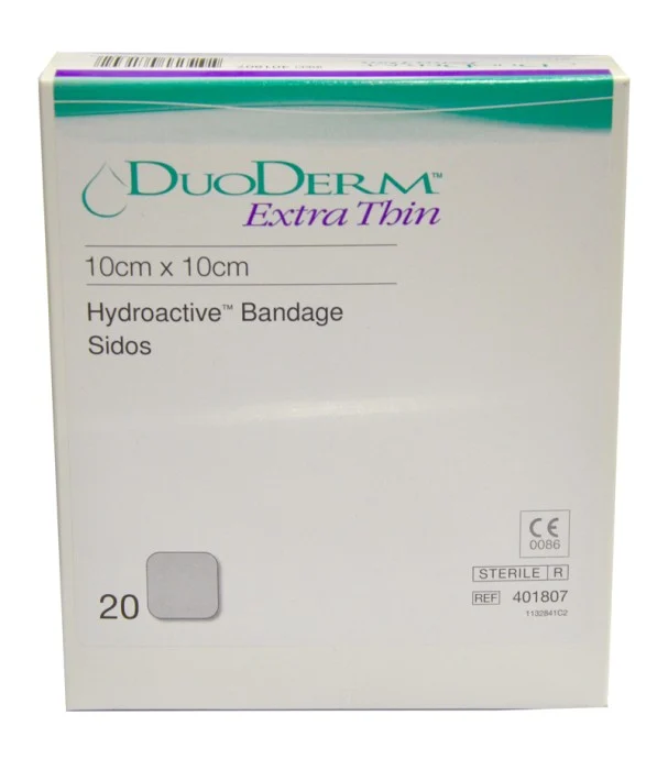 DuoDERM Extra tunn, platta, 10x10 cm, 20 styck