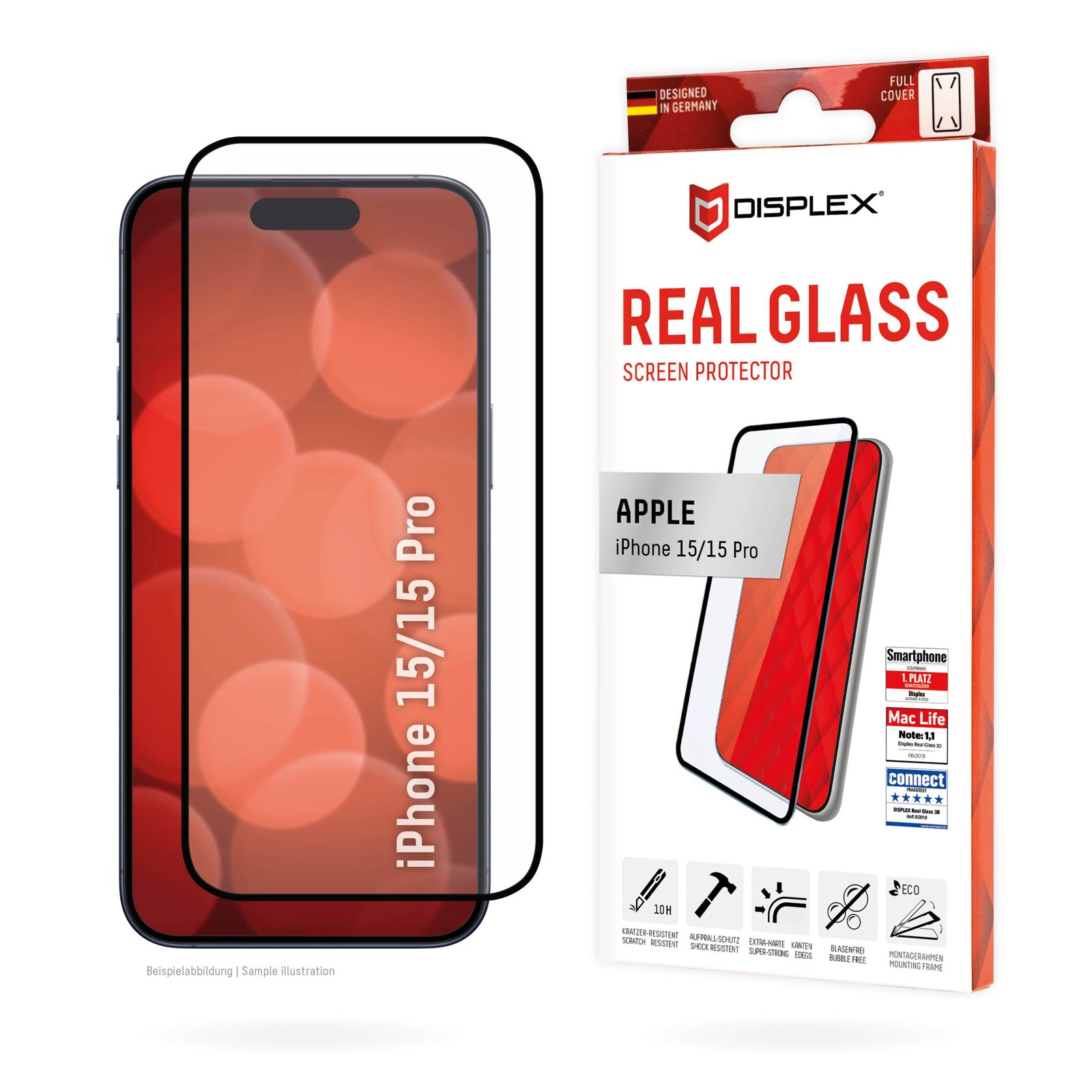 DISPLEX Real Glass FC iPhone 15/15 Pro