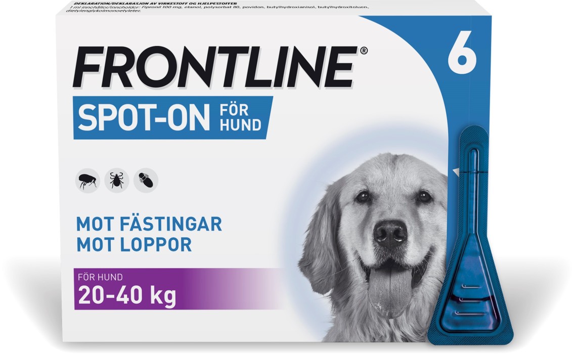 Frontline vet. spot-on, lösning 100 mg/ml 6 x 2,68 ml