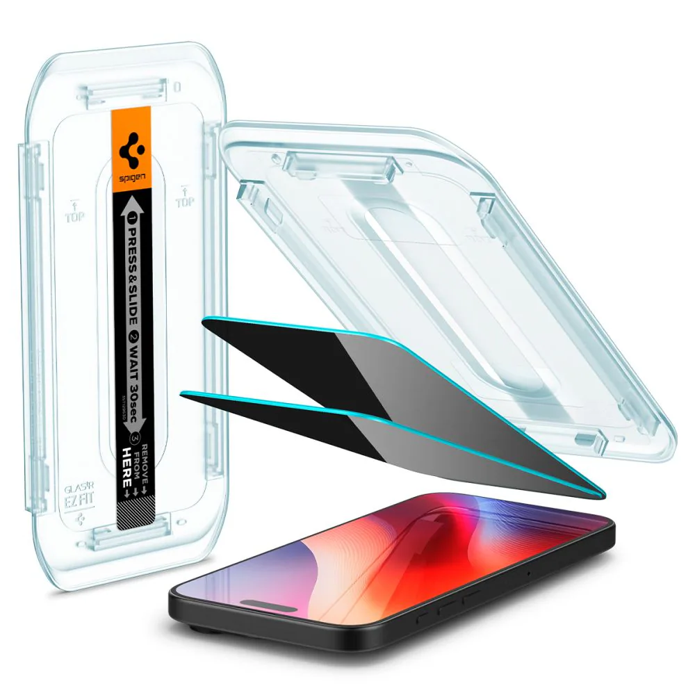 Spigen Glas.tR EZ Fit Privacy härdat glas för iPhone 16 Pro Max / 17 Pro Max - 2 st., bild 2