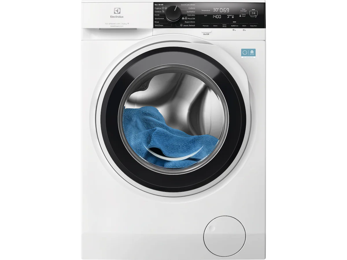 Electrolux EFI743VX4EQ SteamCare 700 tvättmaskin (vit)