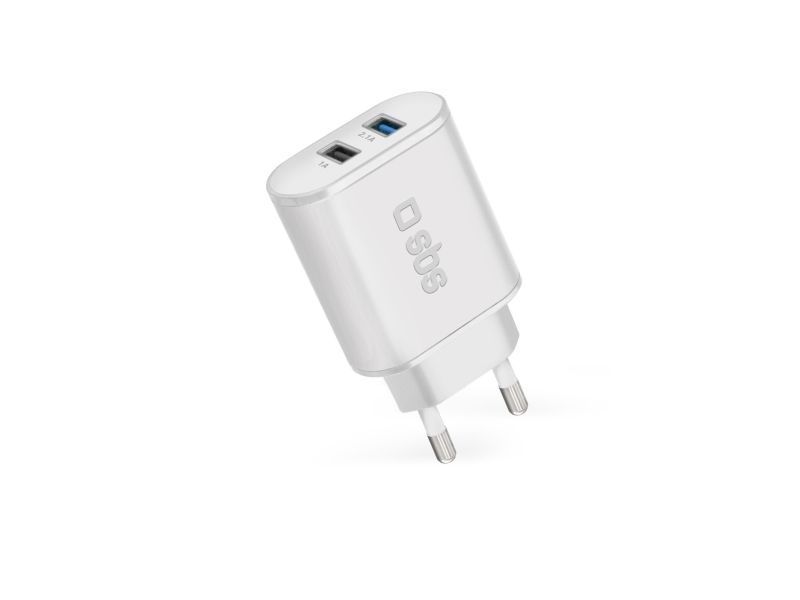 SBS TETR2USB21AWFAST, inomhus, AC, 5 V, Vit