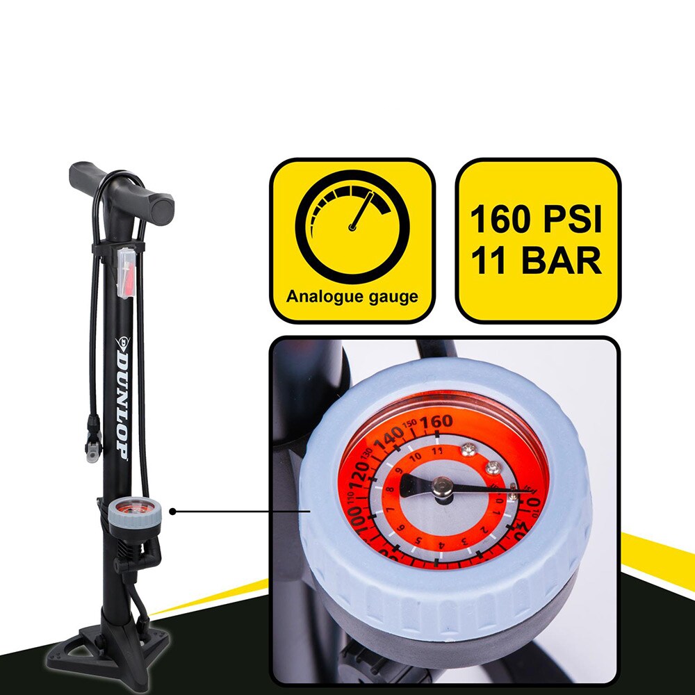 Dunlop Cykelpump med Tryckmätare, bild 5