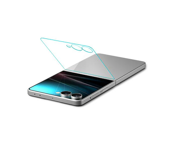 Spigen Glas.TR EZ Fit HD härdat glas 2-pack för Samsung Galaxy Z Flip 7 - Transparent, bild 5