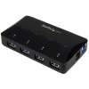 USB 3.0-hub StarTech ST53004U1C, 4xUSB 3.0 + 1x2,4A snabbladdningsport, inkl. strömadapter
