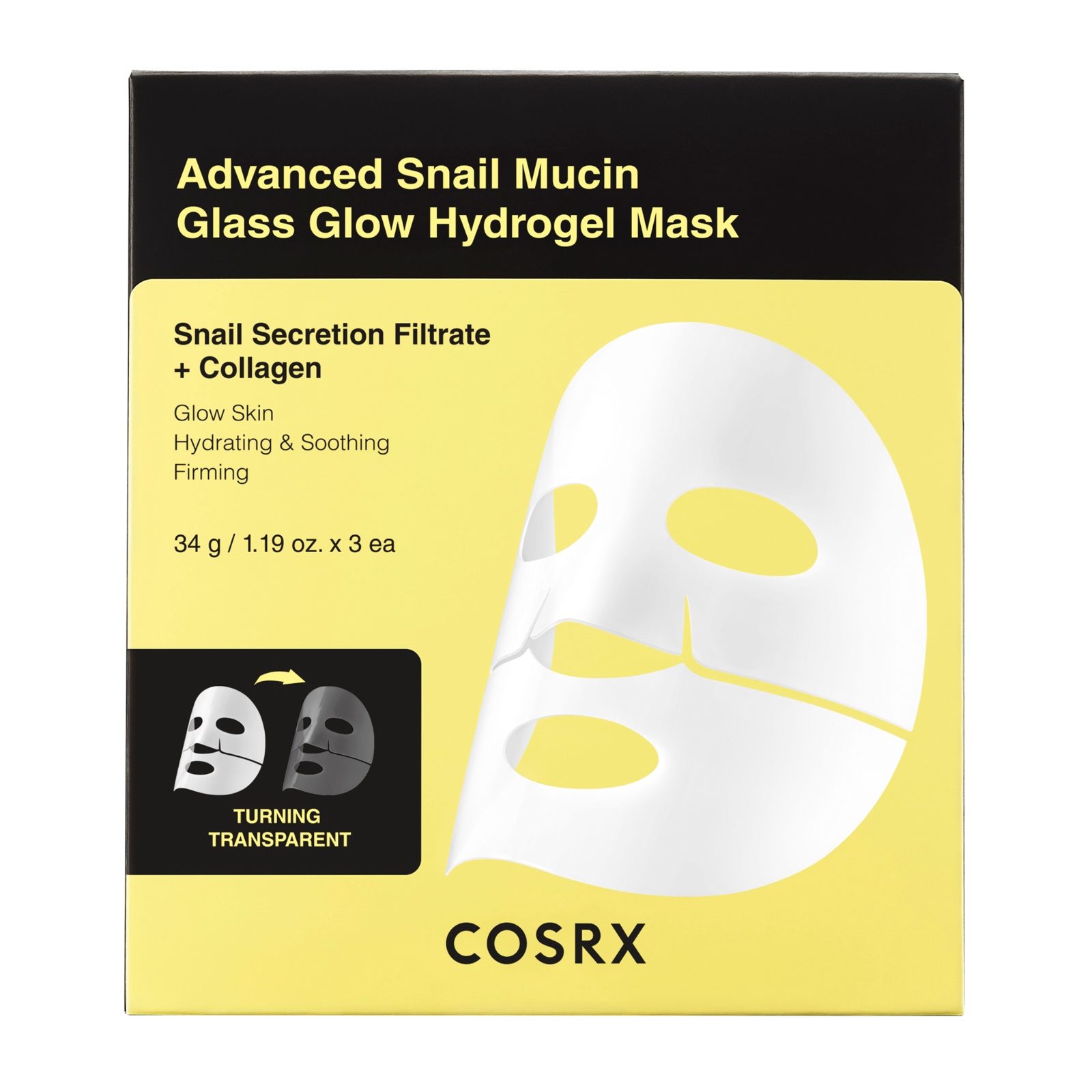 COSRX Advanced Snail Mucin Power Activating Hydrogel Mask 3 pcs