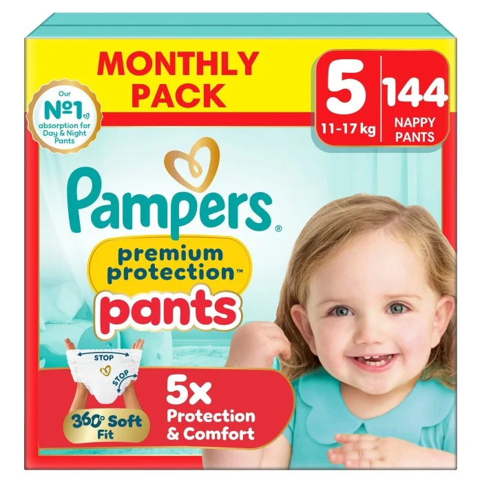 Pampers Premium Protection Byxblöjor Storlek 5 (11-17 kg) 144 st, bild 2