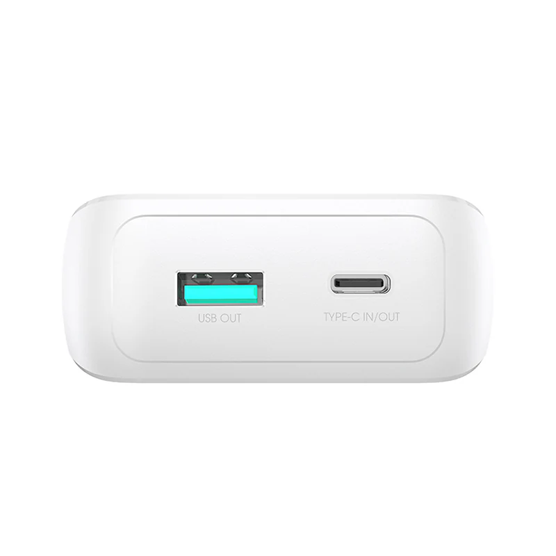 Joyroom 30W 10000mAh mini Power Bank med inbyggda kablar, USB-A & USB-C - Vit, bild 4