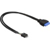 DeLock intern kabel från USB 3.0 till USB 2.0, IDC20 ho - IDC10 ha, 0,3m, svart, bild 2