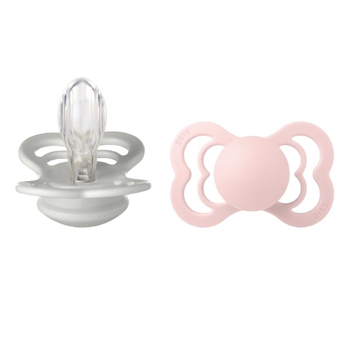 BIBS Supreme Pacifier Silikon stl2 Haze/Blossom, 2 st