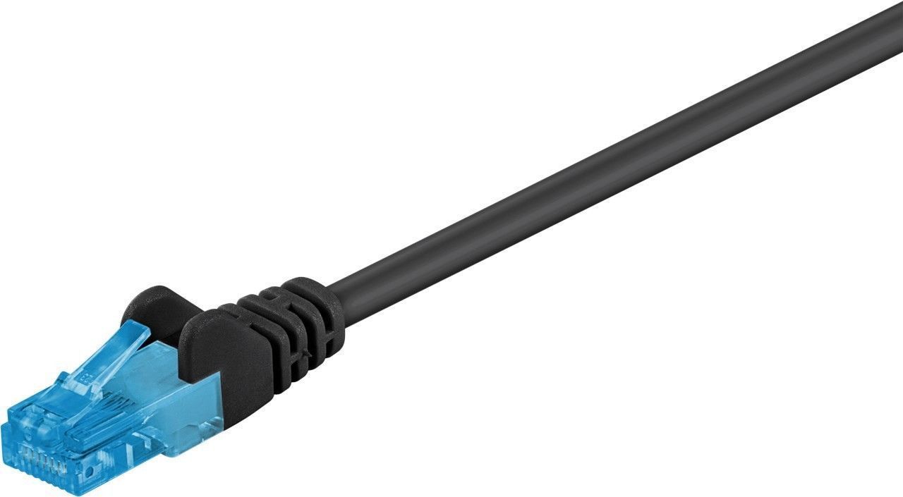 Goobay 55406, 1 m, Cat6a, U/UTP (UTP), RJ-45, RJ-45, Svart
