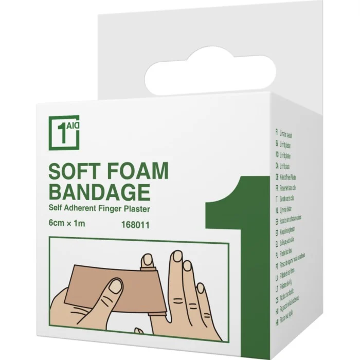 One-Aid Soft Foam Bandage 6 cm x 1 m, 1 st